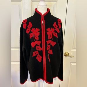 Coldwater Creek Black and Red Sweater